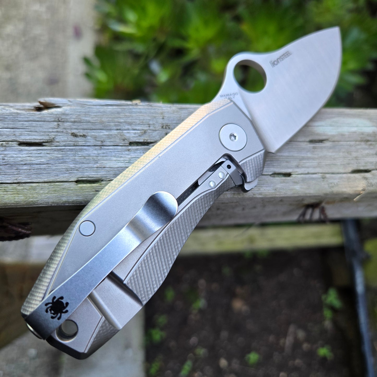 Spyderco C268MTIP Spynano Flash Batch Green Micarta M398 Folder *SPRINT RUN*