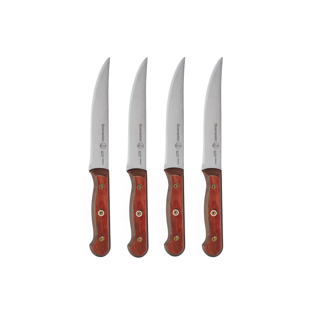 Messermeister Steak Knife Set 4pc Custom Red Terra Evergreen Knives