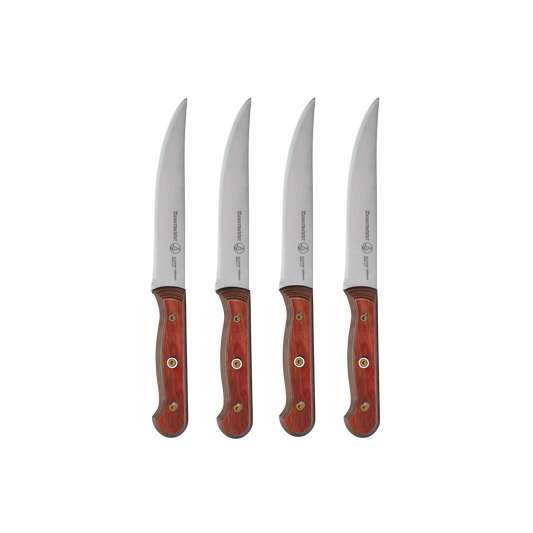Messermeister Steak Knife Set 4pc Custom Red Terra Evergreen Knives