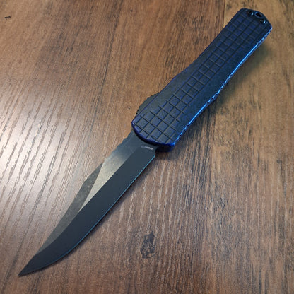 Heretic Knives Manticore X Bowie DLC Breakthrough Purple Grenade Grip OTF Auto