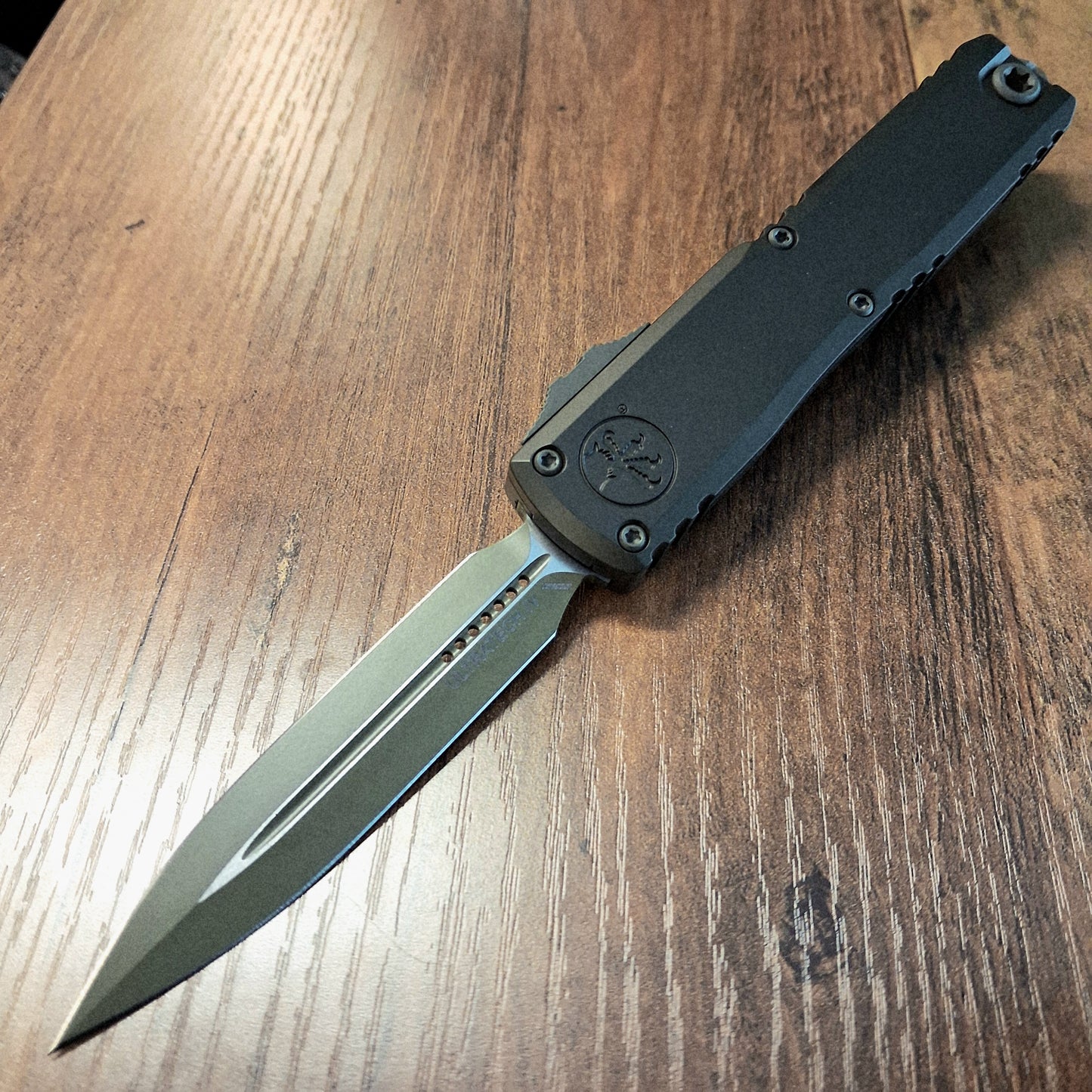 Microtech 11224-1MPOD-T10S21 Ultratech D/E Magpul OD Green Bazooka OTF Auto