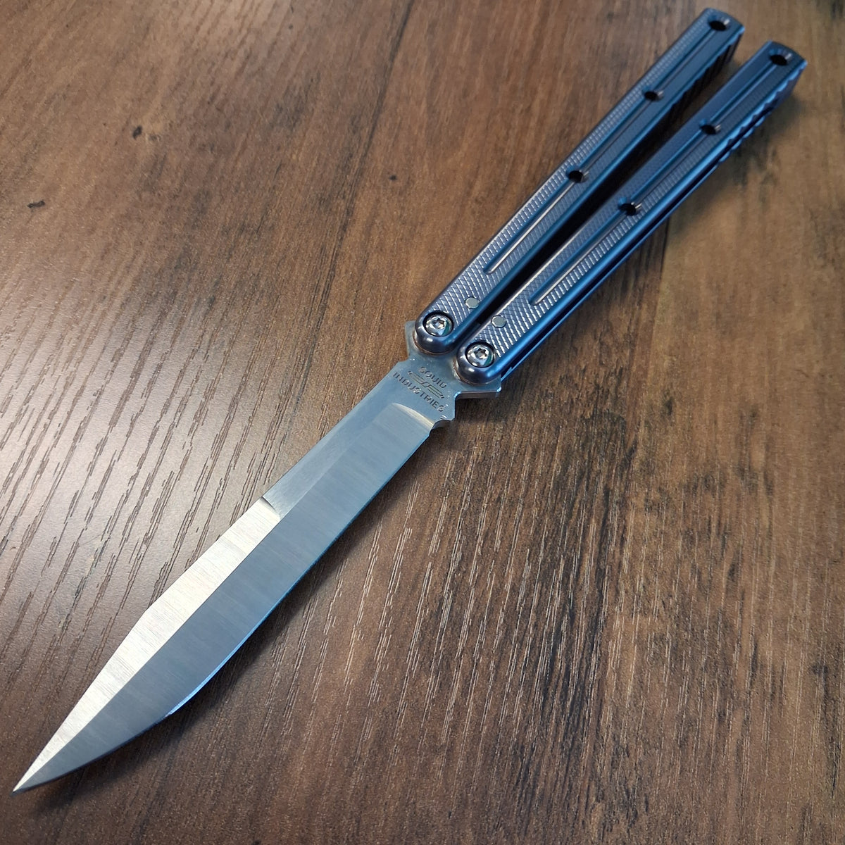 Squid Industries Krake Raken V3 Satin Weehawk Gunmetal Balisong