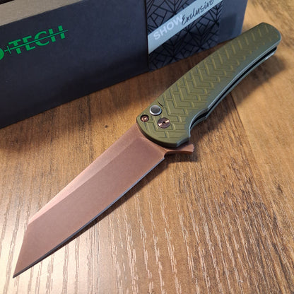 Protech BSW26.Malibu.1 Green Aluminum Copper Rose PVD Folder *LIMITED EDITION*