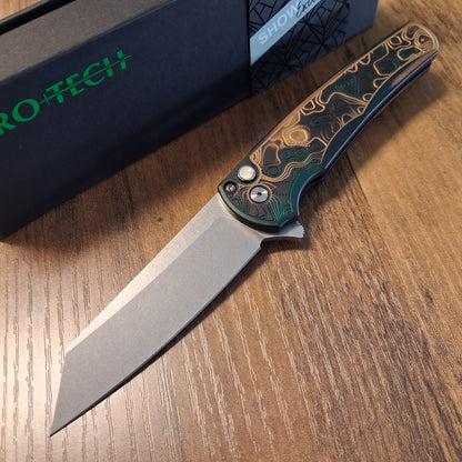 Protech 5405-TOPO-SHIPWRECK Malibu Magnacut Reverse Tanto Folder