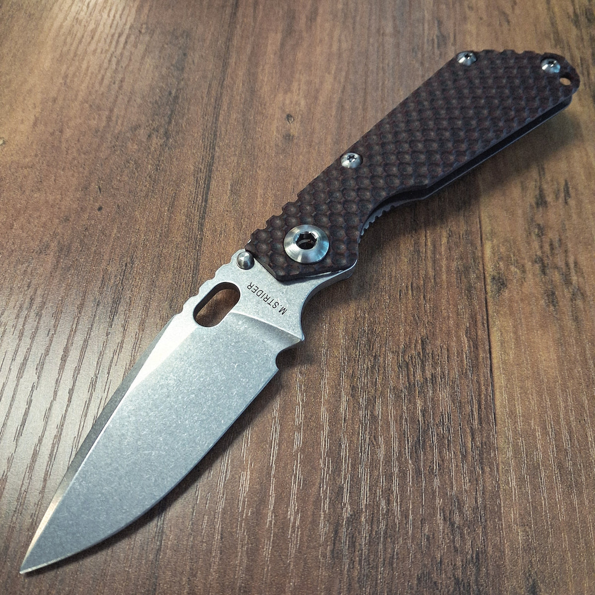 Strider SnG Red G10 Gunner Grip S30V Folder