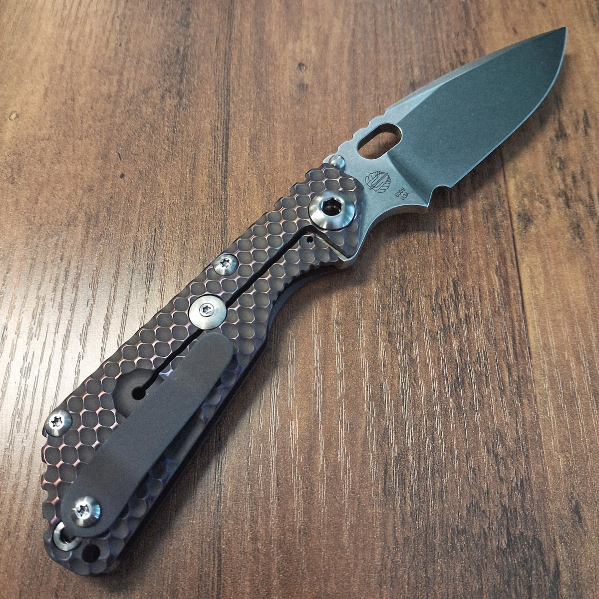 Strider SnG Red G10 Gunner Grip S30V Folder