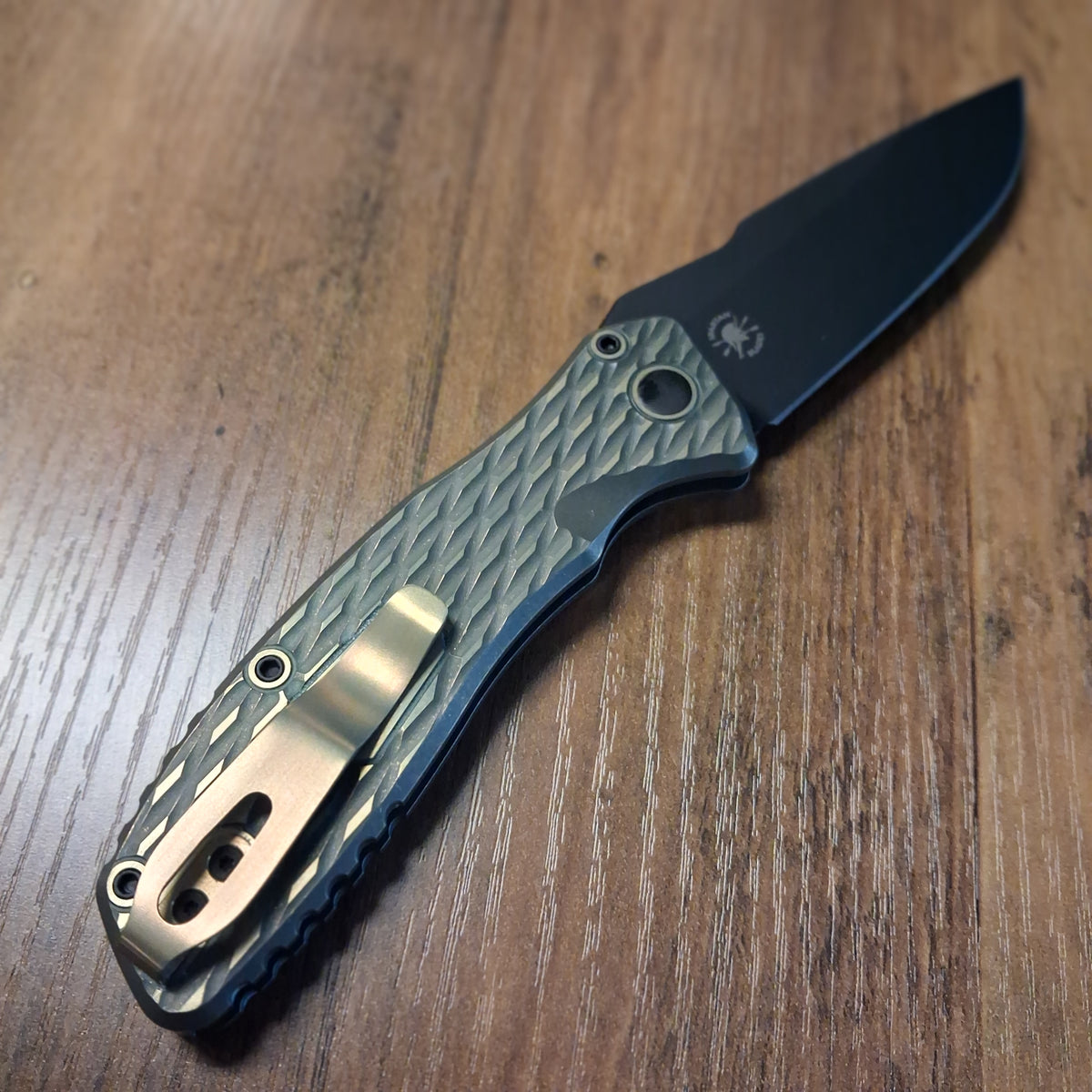 Protech 2026 Pallas Custom 007 Distressed Green/Gold Anodized Titanium Black DLC Magnacut Auto LIMITED EDITION