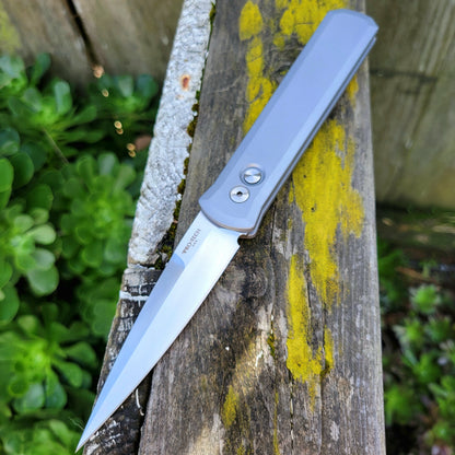 Protech 921-Satin Grey Godfather 154cm Auto