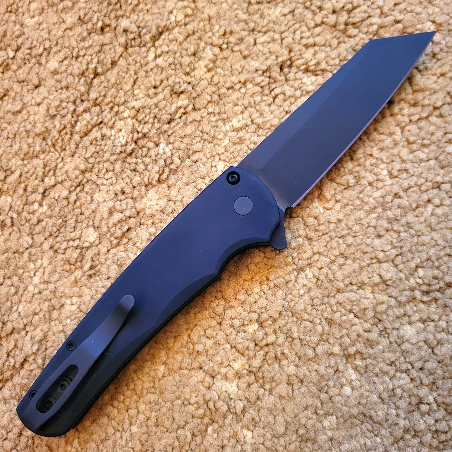 Protech 5403-Operator Black Malibu Reverse Tanto Magnacut Button Lock Folder