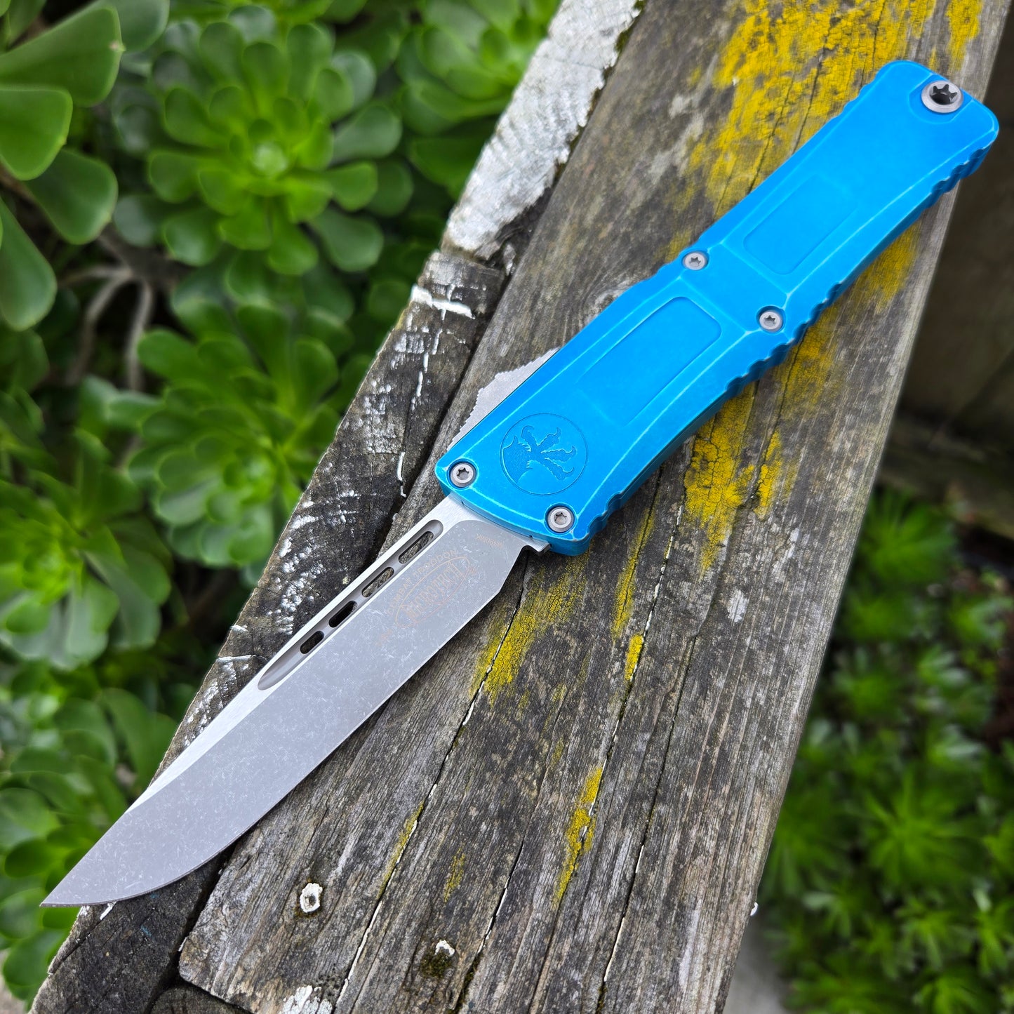 Microtech 1141-10MBL Combat Troodon Gen III S/E Apocalyptic Standard Marbled Blue OTF