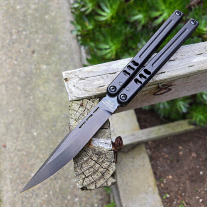 Squid Industries Mako Harpoon Inked Black Balisong