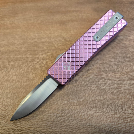 Ocaso Knives Mini Pink Lucent OTF Auto