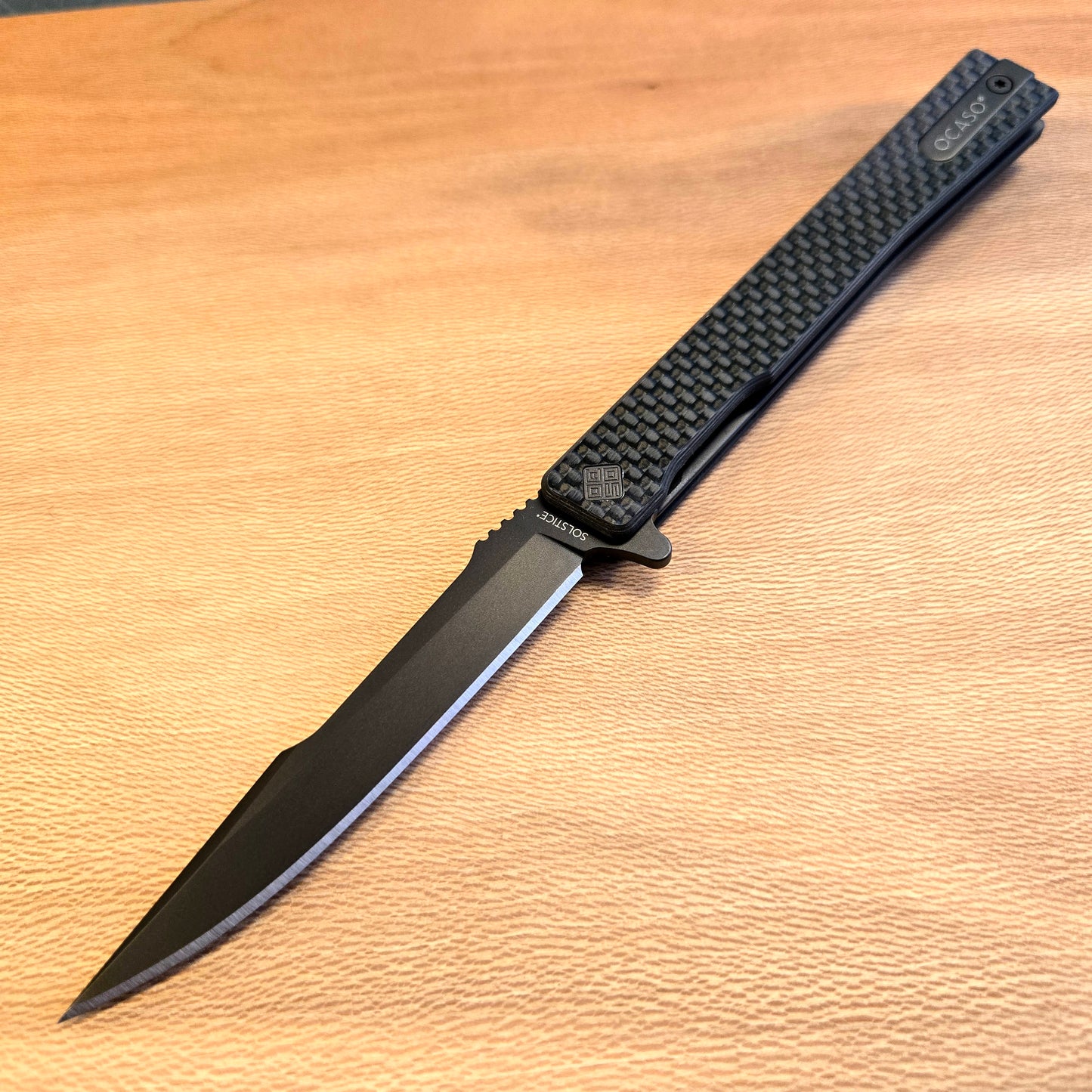 Ocaso Knives Black Harpoon Carbon Fiber Solstice Folder