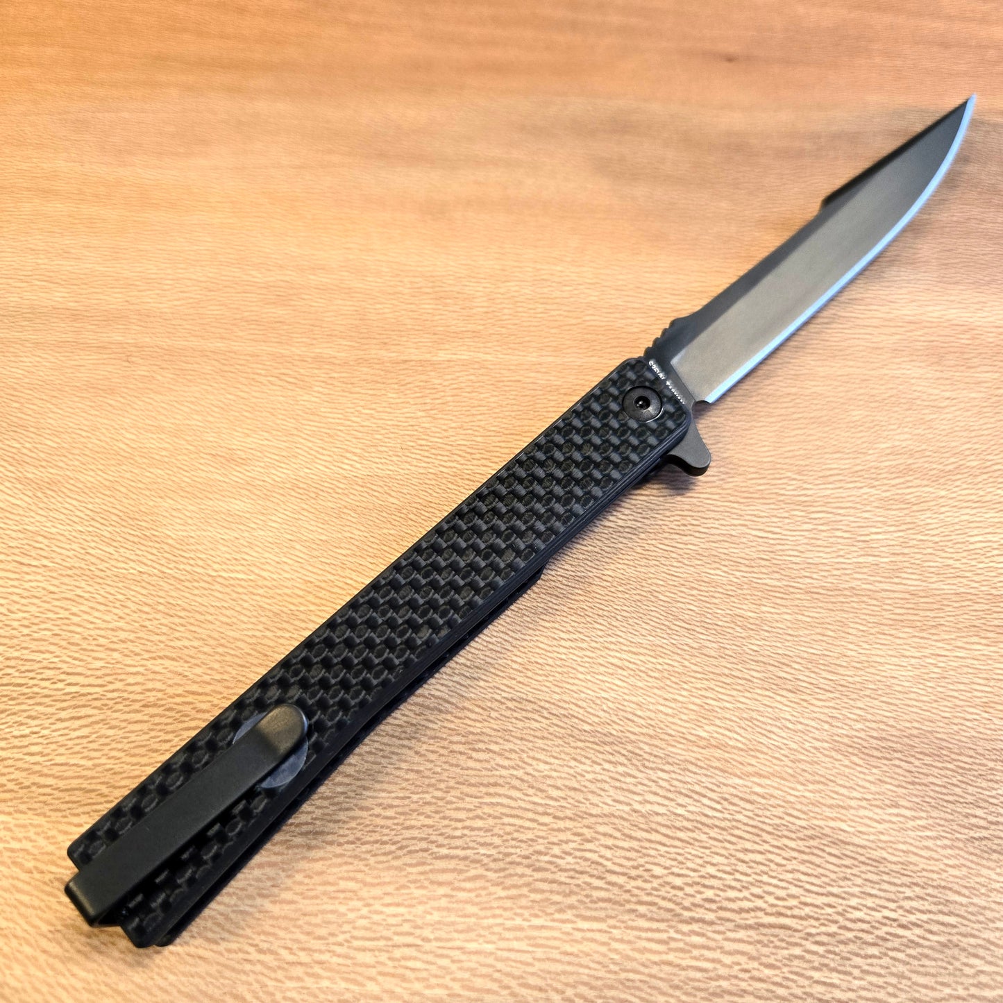 Ocaso Knives Black Harpoon Carbon Fiber Solstice Folder