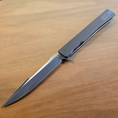 Ocaso Knives Satin Harpoon Titanium Solstice Folder