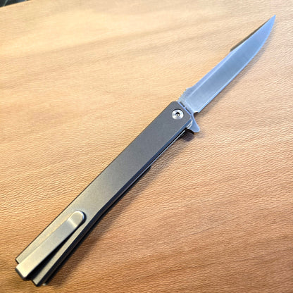 Ocaso Knives Satin Harpoon Titanium Solstice Folder