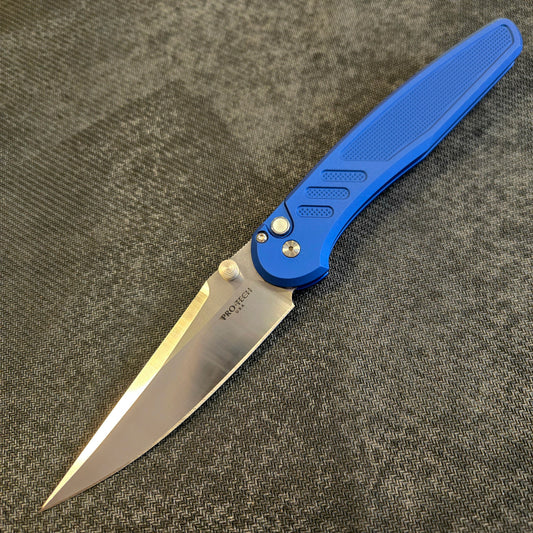 Protech x Peace Neighbor Designed Avalon Knurled Blue Magnacut Folder