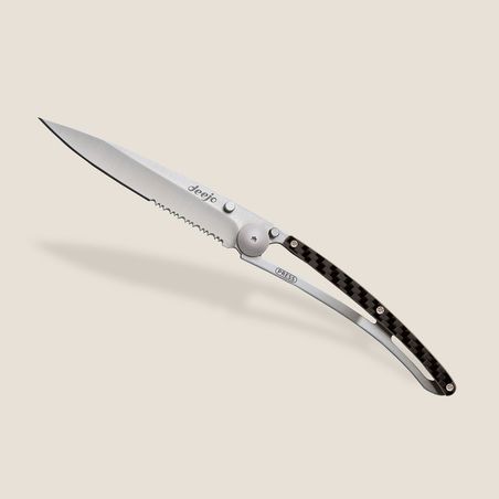 Deejo 37G Serrated Carbon Fiber COO Folder