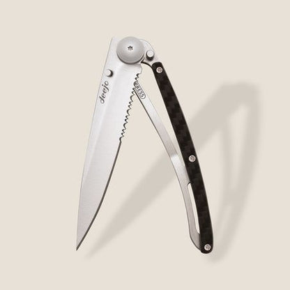 Deejo 37G Serrated Carbon Fiber COO Folder