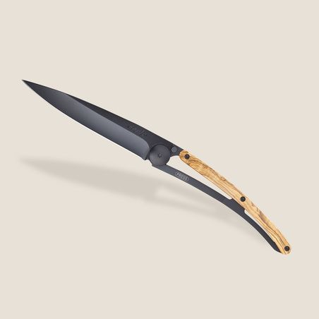 Deejo 27G Olive Wood Black COO Folder