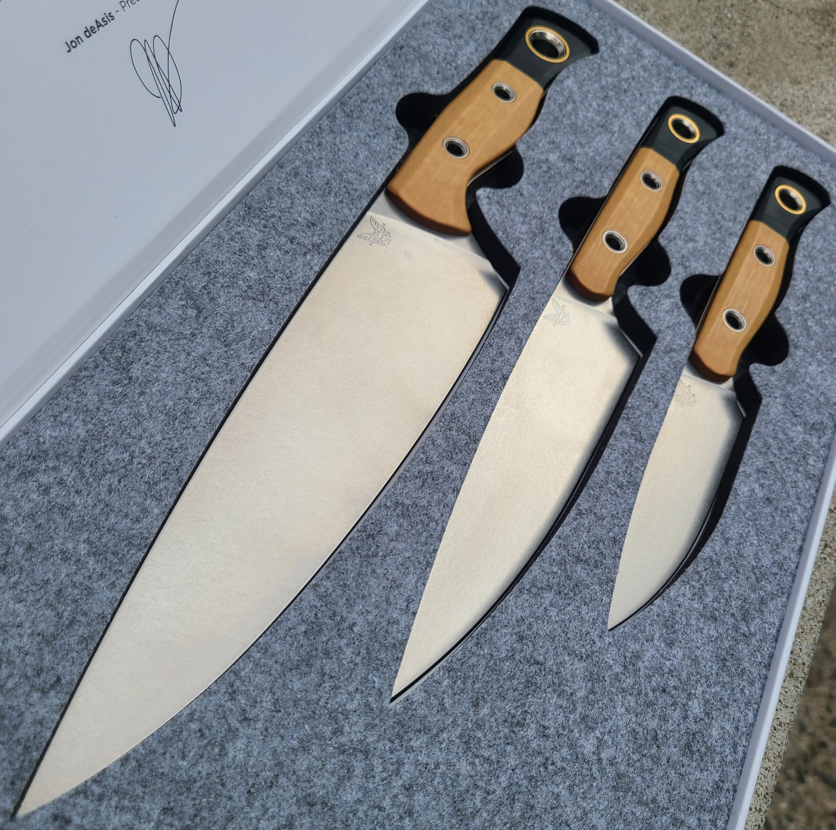 Benchmade 4000-02 3 Piece Kitchen Knife Set - Maple Valley Richlite