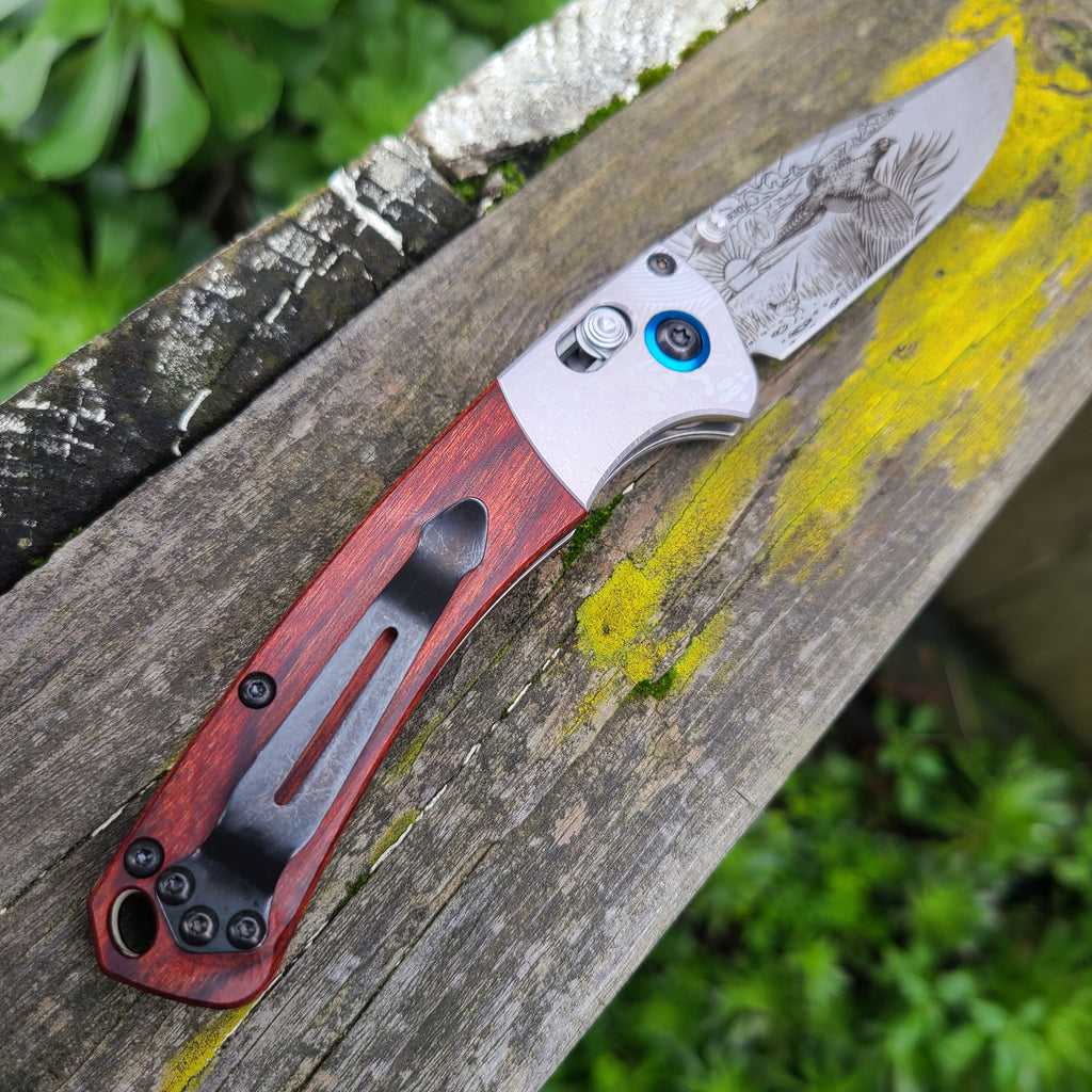 Benchmade 15085-2204 Limited Edition Mini Crooked River Artist Series -Ringneck Pheasant- Folder