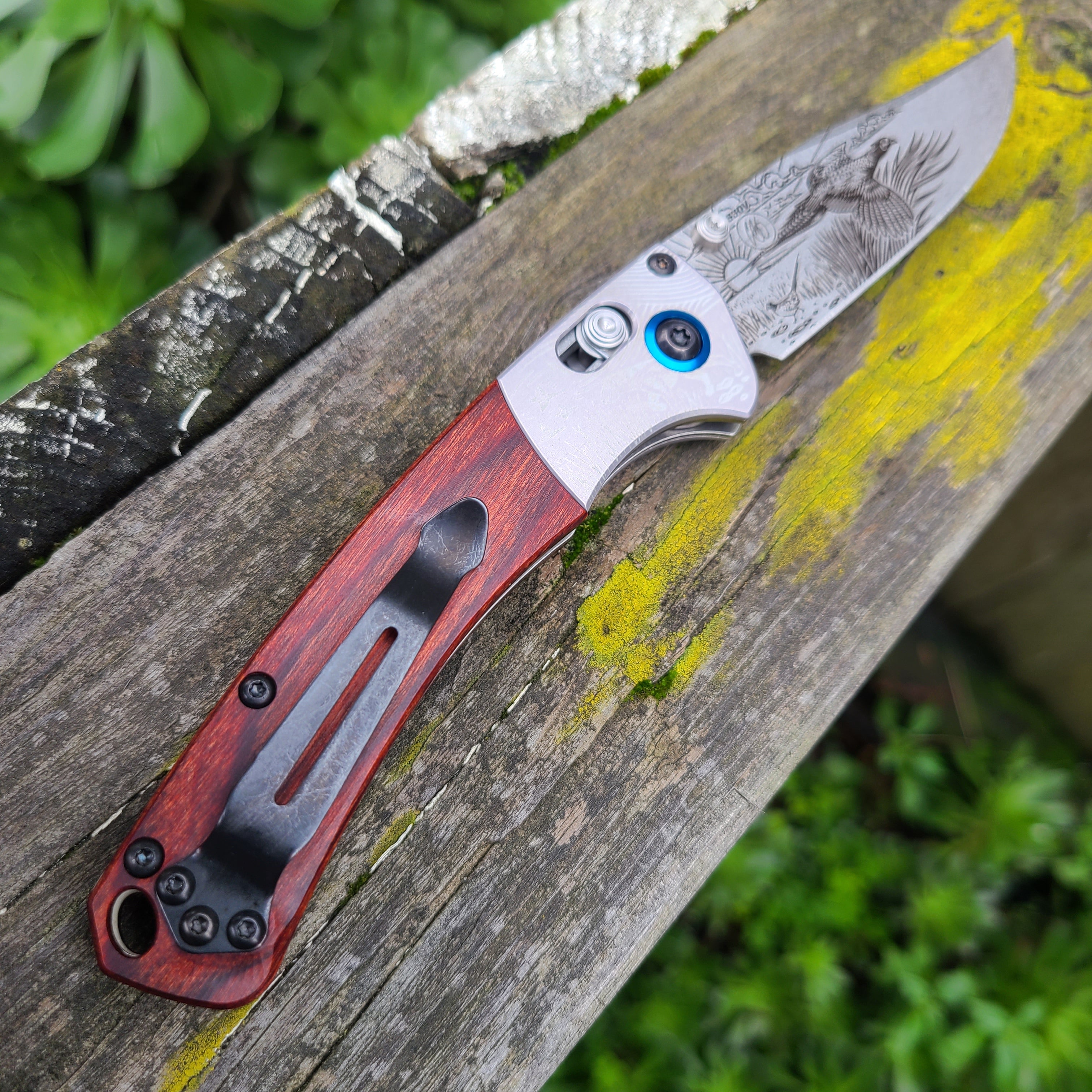 Benchmade 15085-2204 Limited Edition Mini Crooked River Artist Series -Ringneck Pheasant- Folder