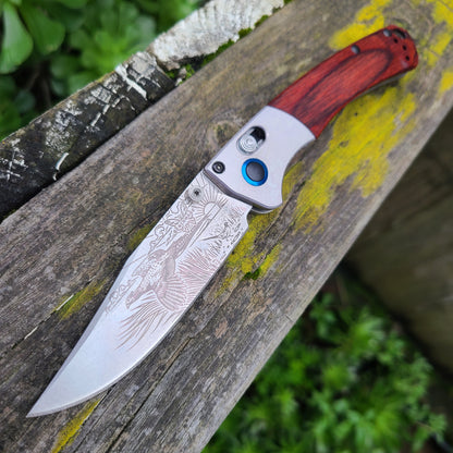 Benchmade 15085-2204 Limited Edition Mini Crooked River Artist Series -Ringneck Pheasant- Folder