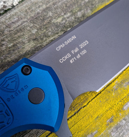 Protech CCKS 2023 Blue Honeycomb Mordax CPM-S45vn Flipper