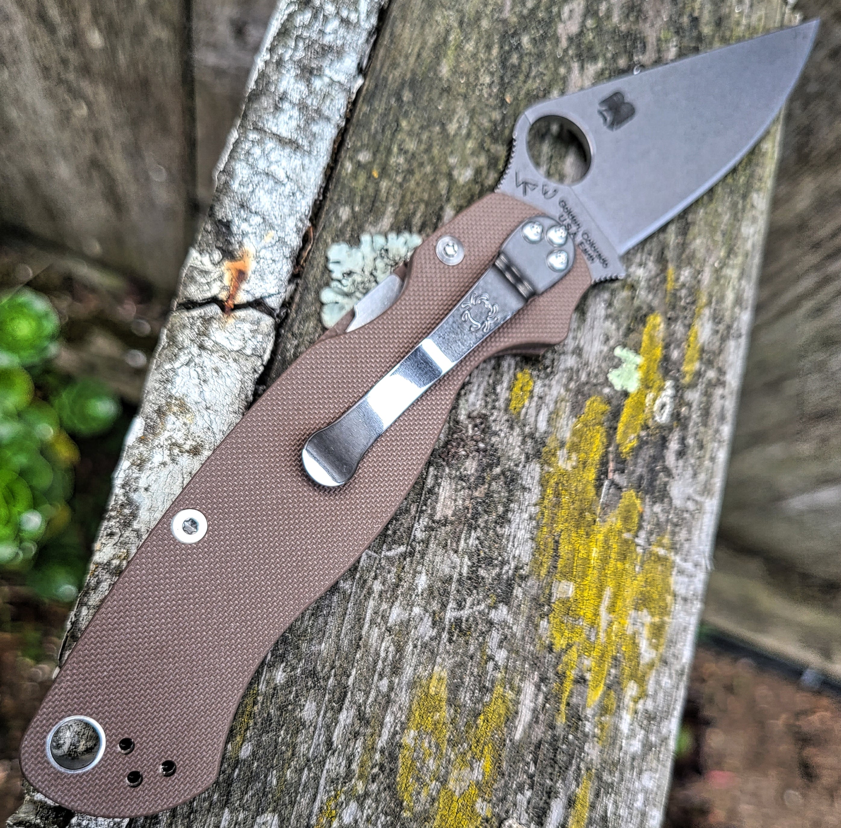 Spyderco C81GPBN15V2 Paramilitary 2 15V Brown G10 -SPRINT RUN-