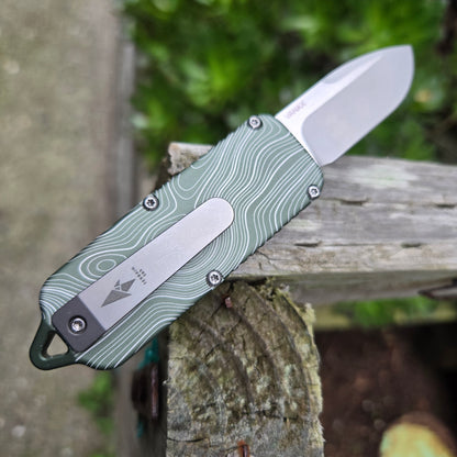 Terrain 365 CAS OTF OD Green Topograhic Vanax Blade