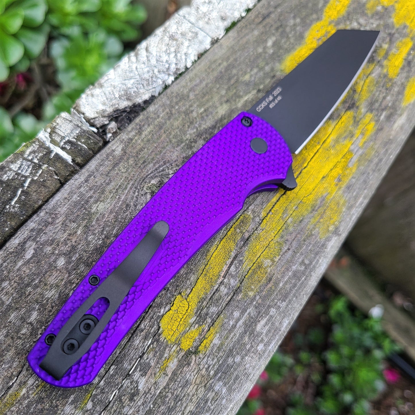 Protech CCKS 2023 Purple Malibu 20CV Buttonlock Folder