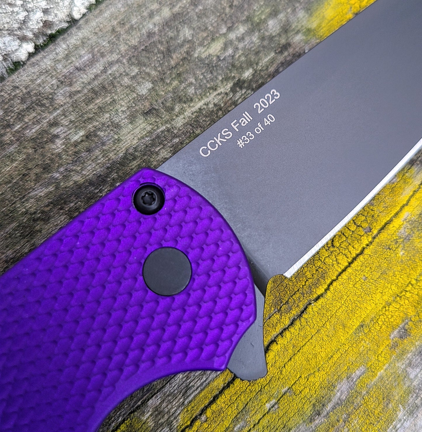 Protech CCKS 2023 Purple Malibu 20CV Buttonlock Folder