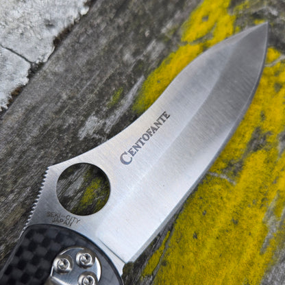 Spyderco C66CFP3 Centofante 3 Carbon Fiber Cruwear Folder