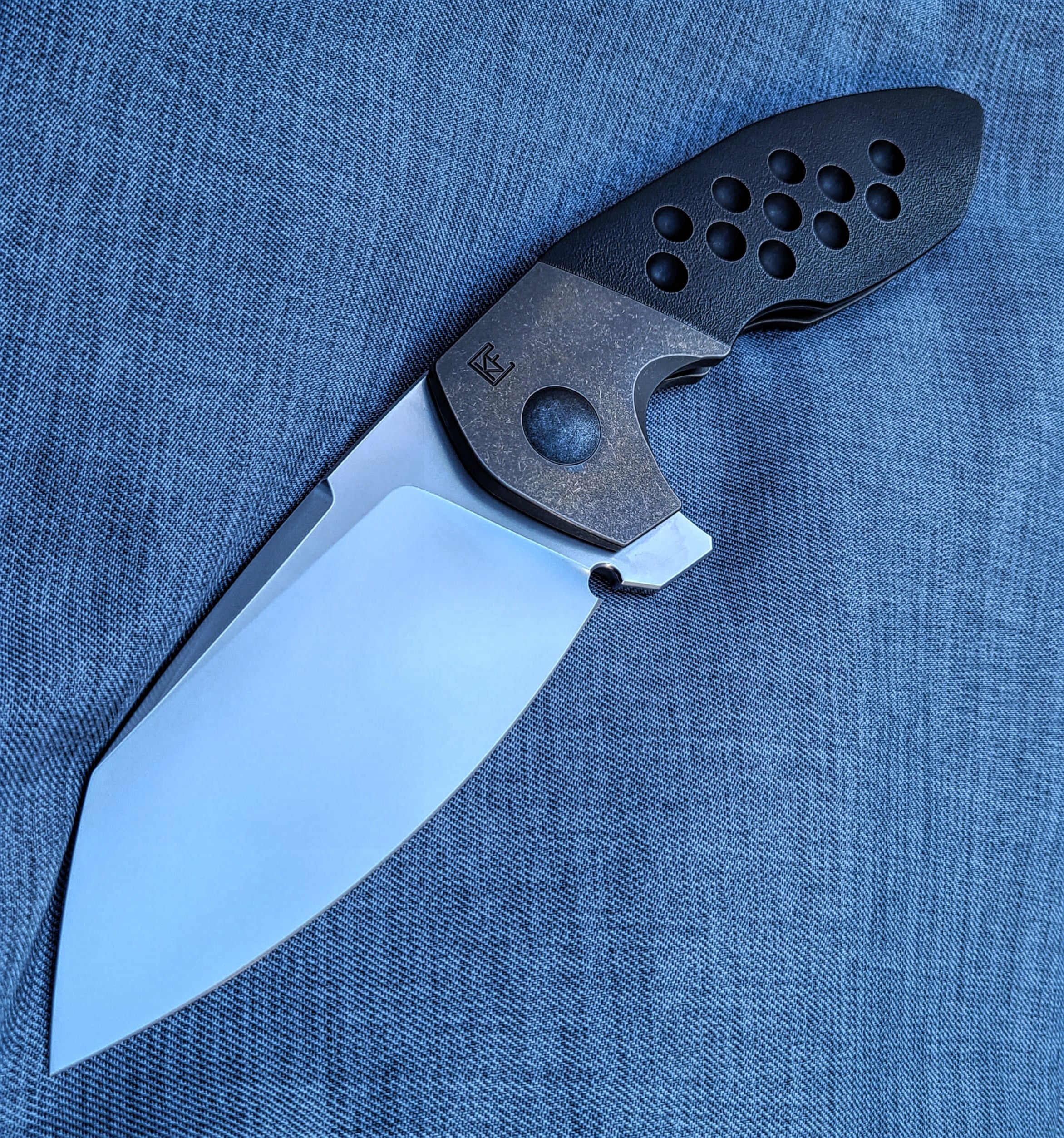 Custom Knife Factory Capitalist Nalu Boersma Collab M390 Titanium Folder