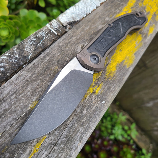 Custom Knife Factory Veksha HD Titanium CF M398 Folder