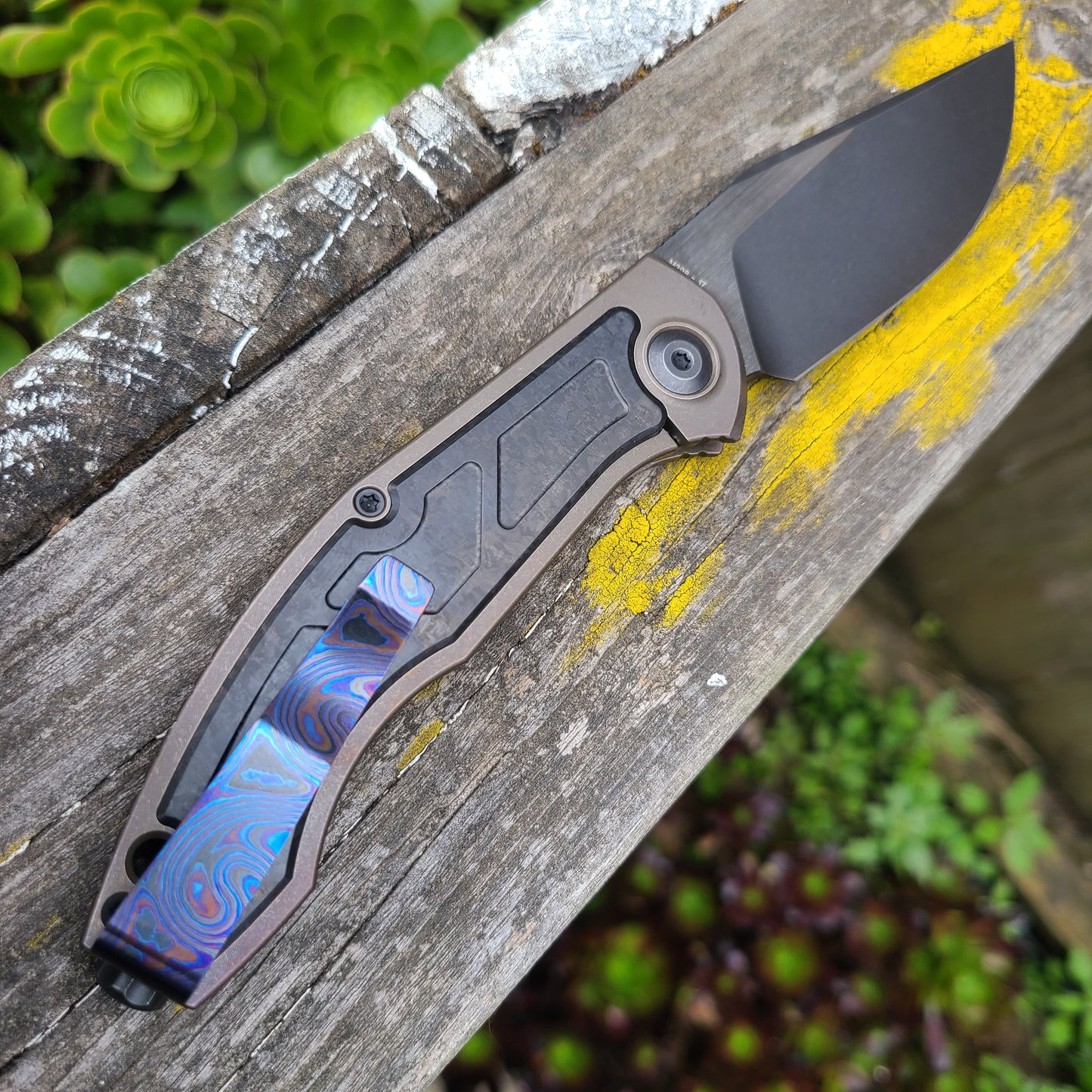 Custom Knife Factory Veksha HD Titanium CF M398 Folder