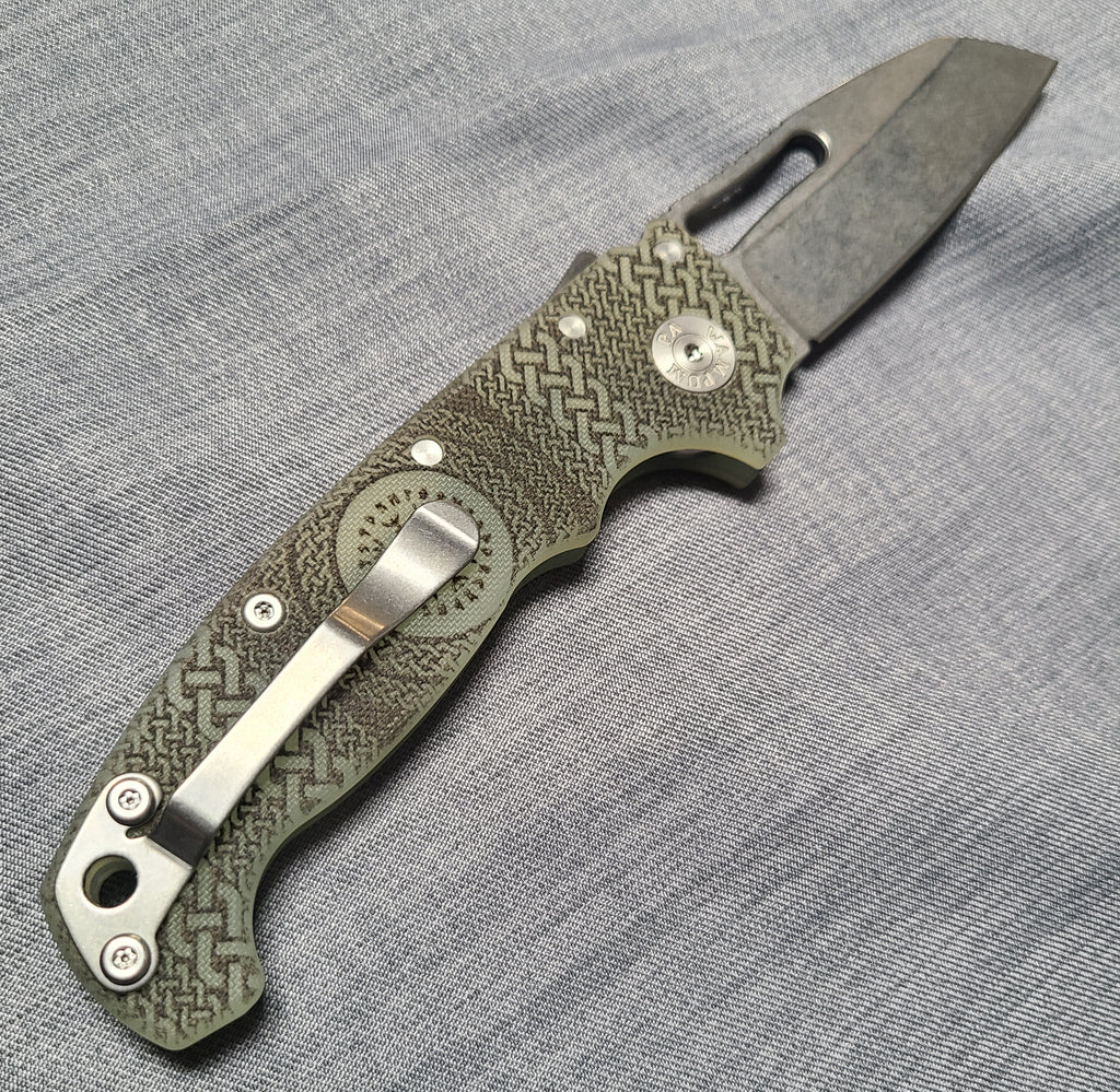 Demko Knives AD20 Shark Lock Jade Green G10 Nordic Pattern CPM-3V Folder