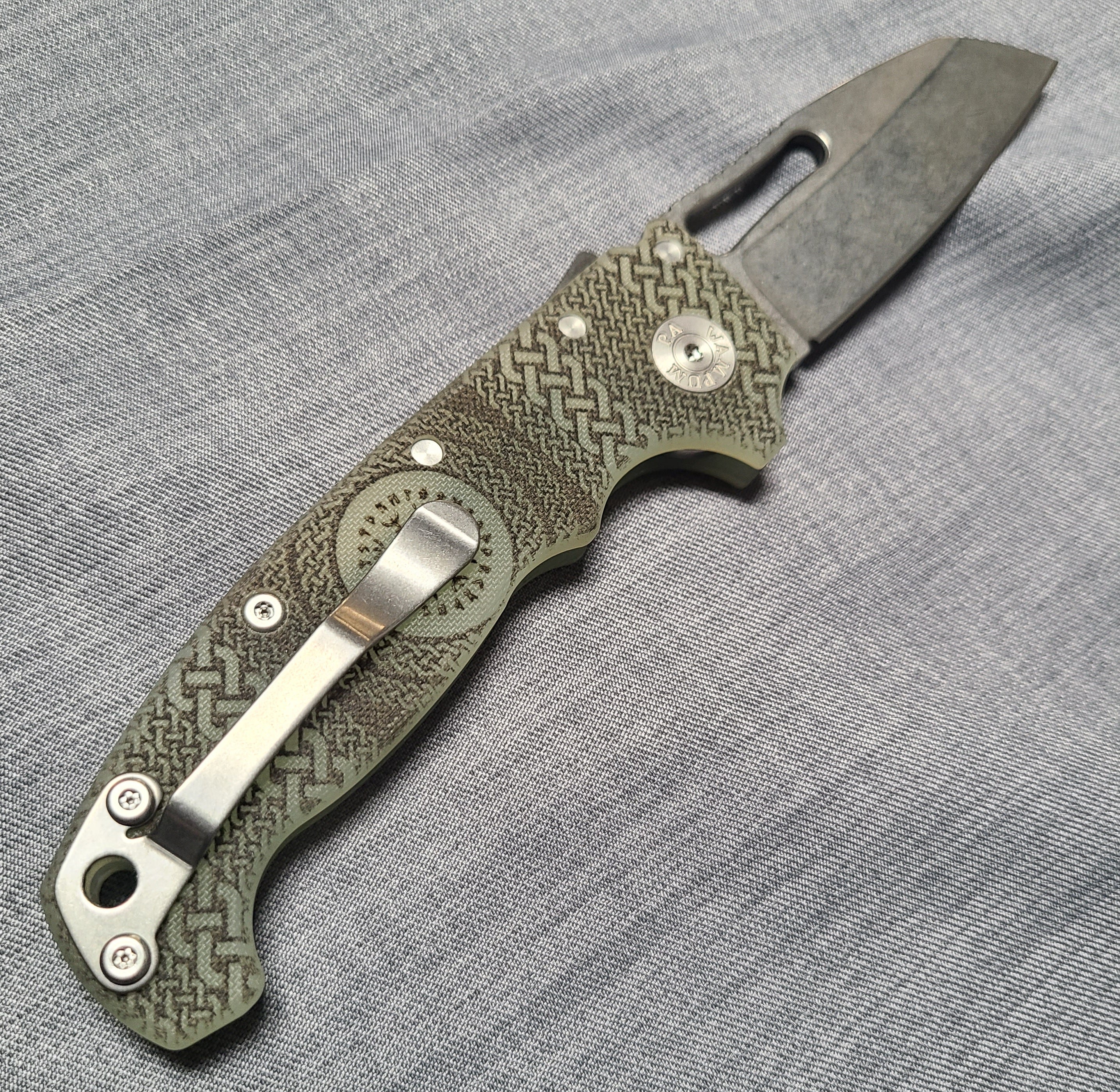 Demko Knives AD20 Shark Lock Jade Green G10 Nordic Pattern CPM-3V Folder