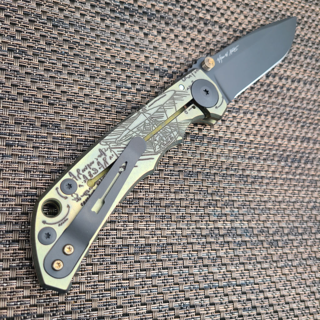 Spartan Blades Harsey Gold DaVinci 4" Magnacut Folder