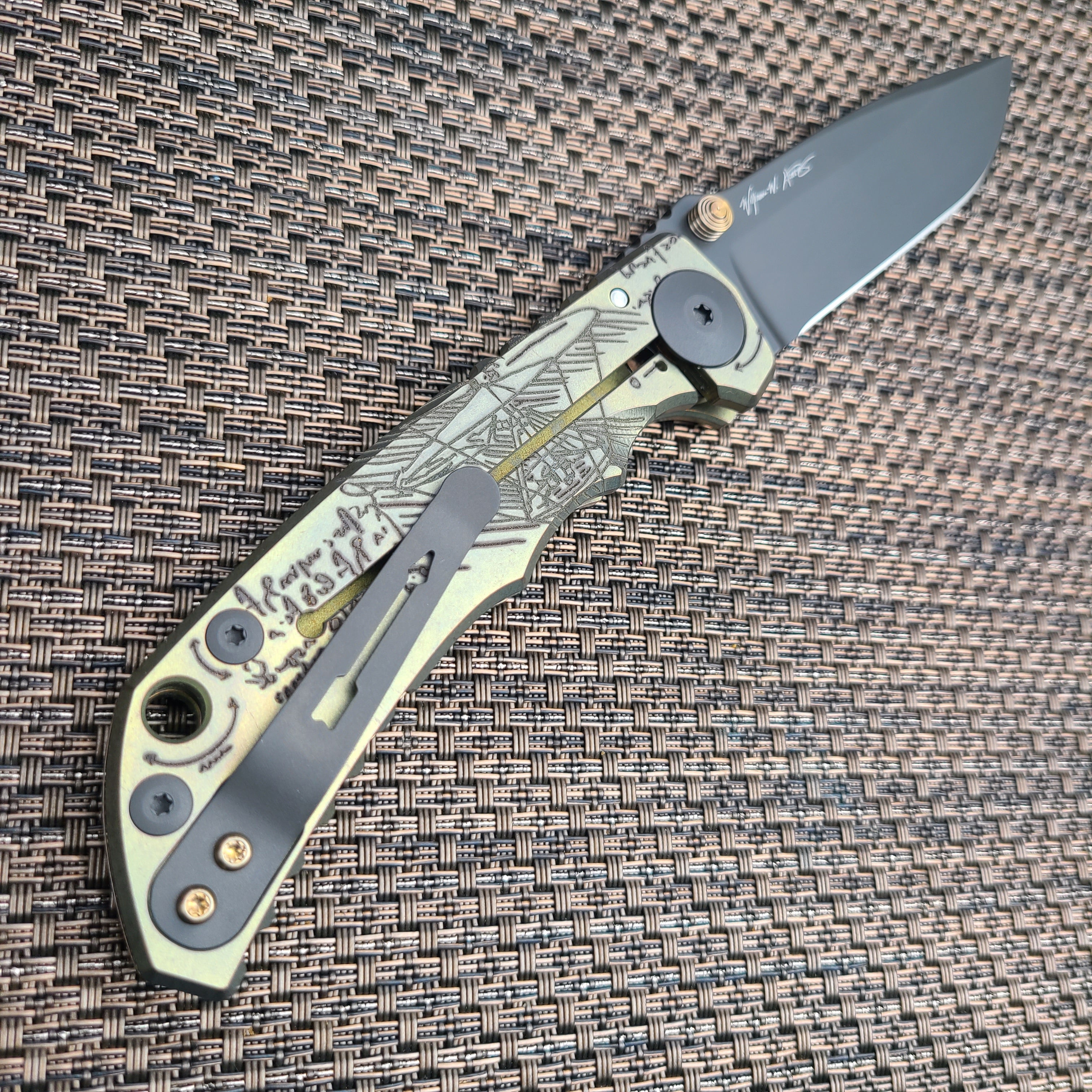Spartan Blades Harsey Gold DaVinci 4" Magnacut Folder