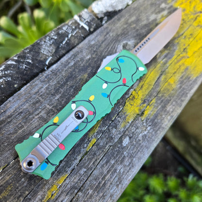 Microtech 1703M-10 GRCMAS Hera II Mini S/E Christmas Green Stonewash OTF