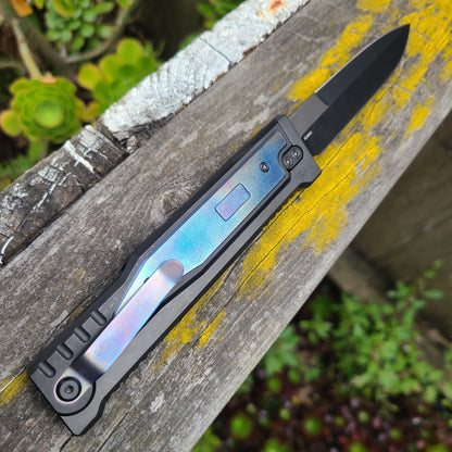 Reate Exo-M Blue Titanium D/E 2 Tone Elmax Knife