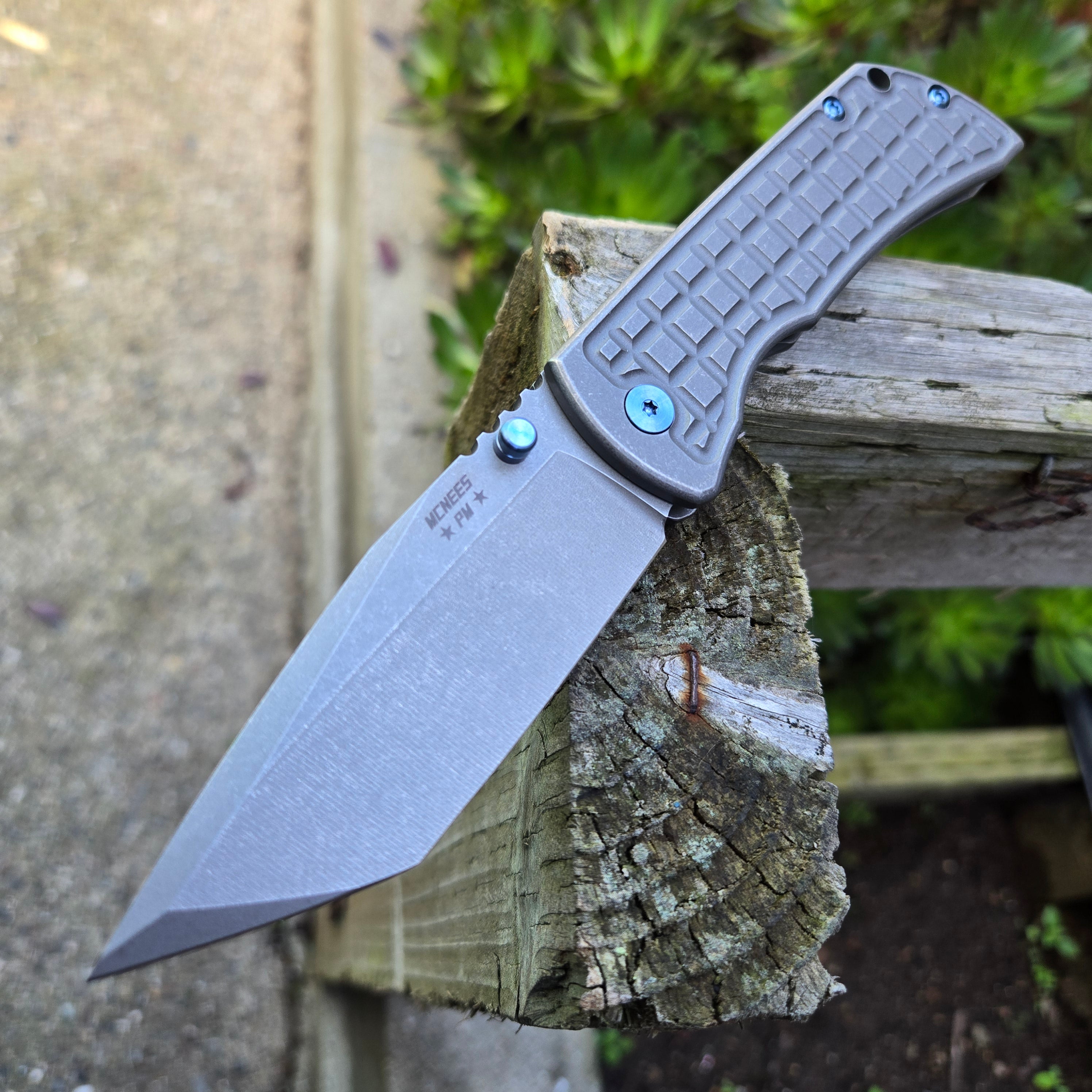 McNees Knives Mac 2 Titanium Atomic Frag Gen 2 Stonewash Magnacut Folder