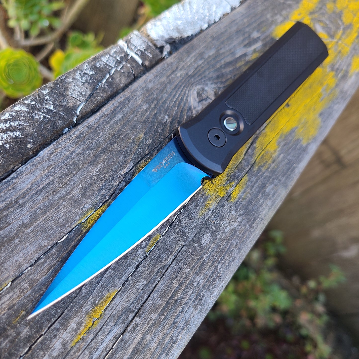 Protech 755-SB Godson Sapphire Blue 154cm G10 Inlay Auto