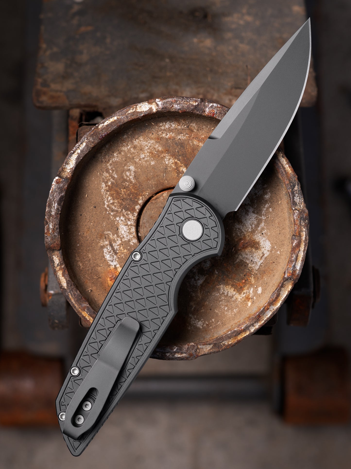 Protech INT1106 TR-3 Integrity Black Relic Textured Magnacut Folder
