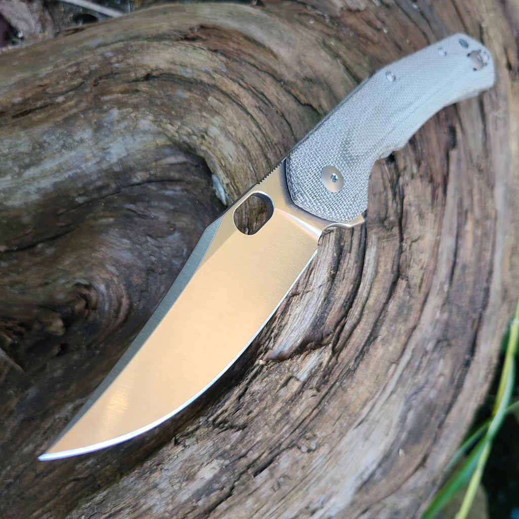 GiantMouse Ace Jutland Green Canvas Micarta Folder