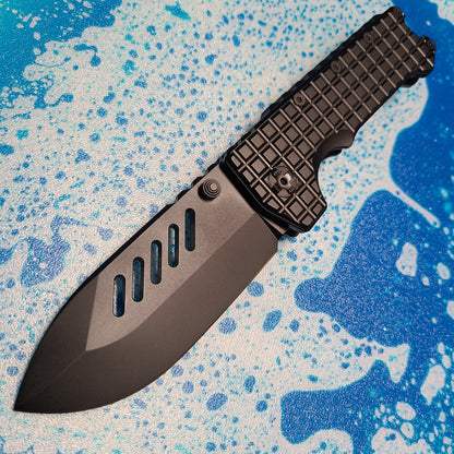 PMP Knives PMP065 Kodiak Black Titanium M390 Framelock Folder