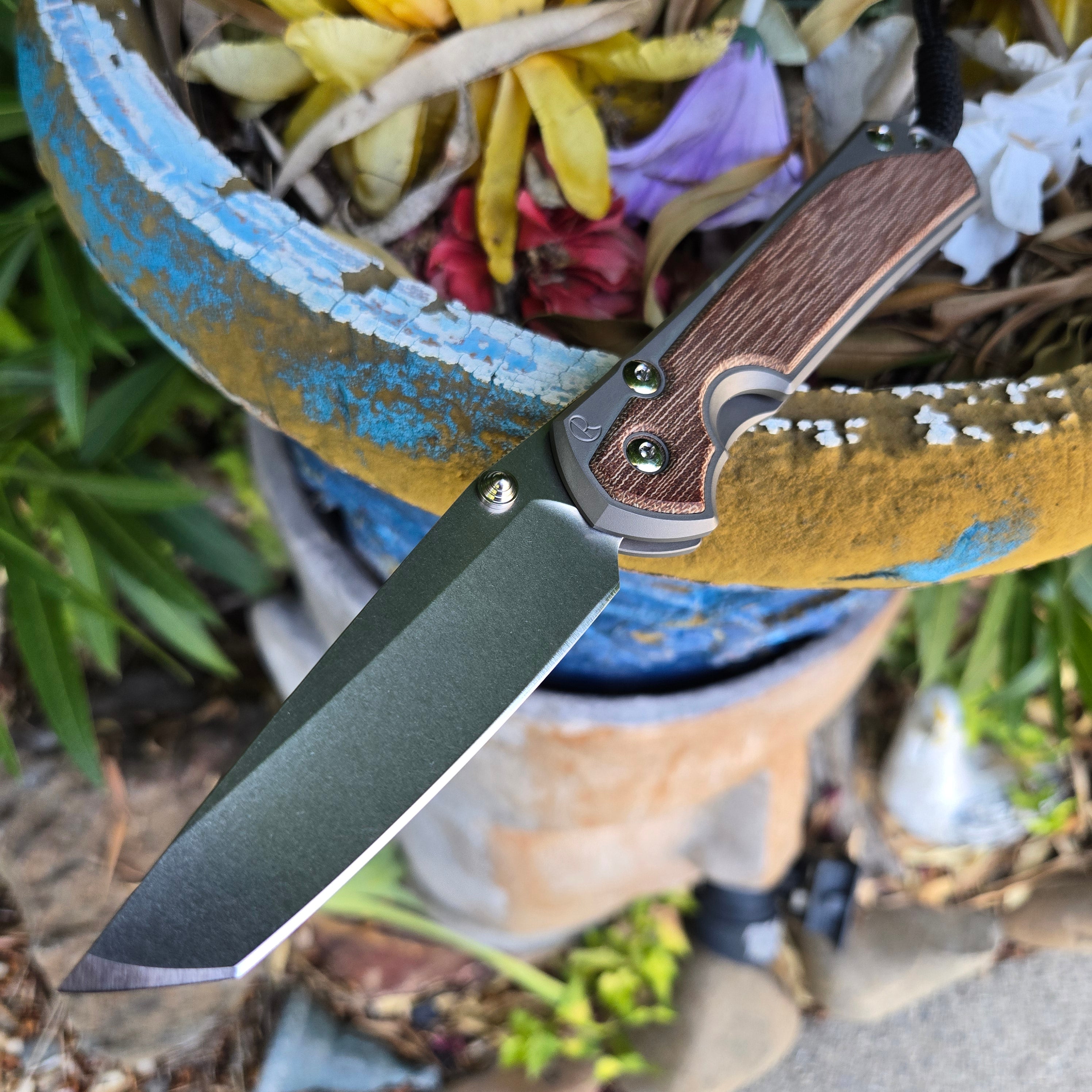 Chris Reeve L31-1234 Large Sebenza 31 Tanto Magnacut Natural Canvas Micarta Folder