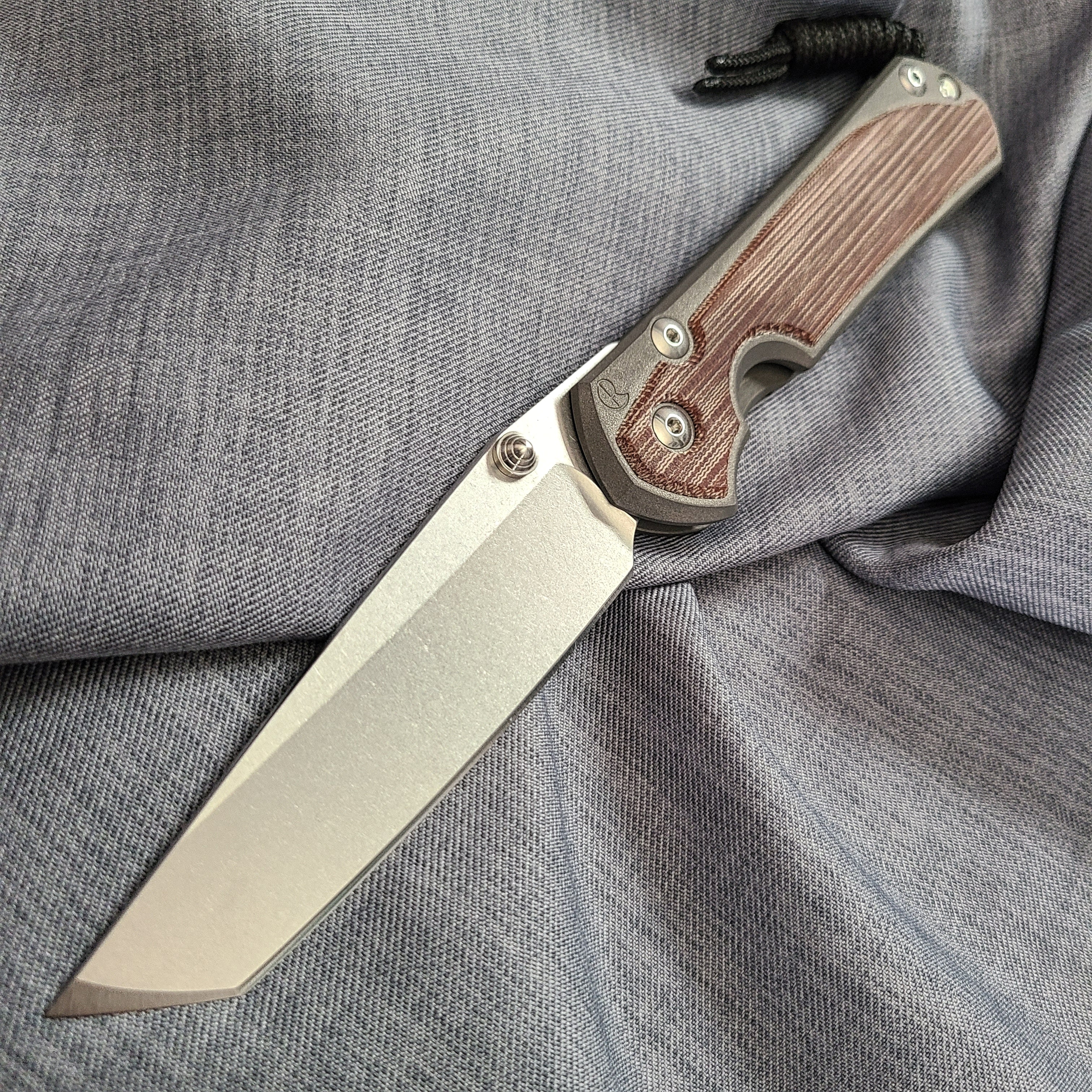 Chris Reeve Large Sebenza 31 Magnacut Tanto Natural Canvas Micarta